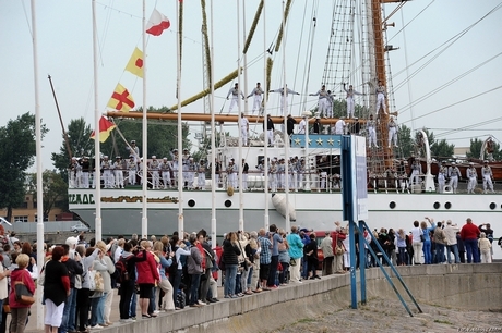 Pożegnanie żaglowca Cuauhtemoc, fot. K. Miłosz / Akademia Marynarki Wojennej