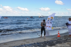 Sebastian Karaś na mecie BCT Gdynia Marathon, fot. Michał Kowalski