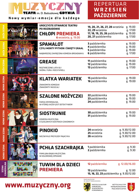 Teatr Muzyczny w Gdyni - repertuar