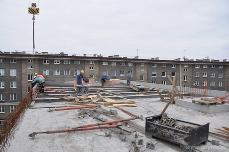 Trwają prace budowlane przy rozbudowie szkoły muzycznej w Gdyni, fot. Michał Kowalski