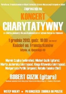 Koncert charytatywny na rzecz ofiar tajfunu na Filipinach