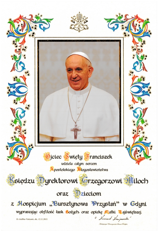 Błogosławieństwo Papieża Franciszka