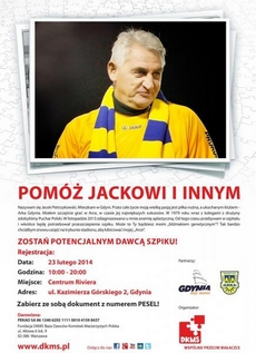 Zostań potencjalnym dawcą szpiku - pomóż Jackowi i innym