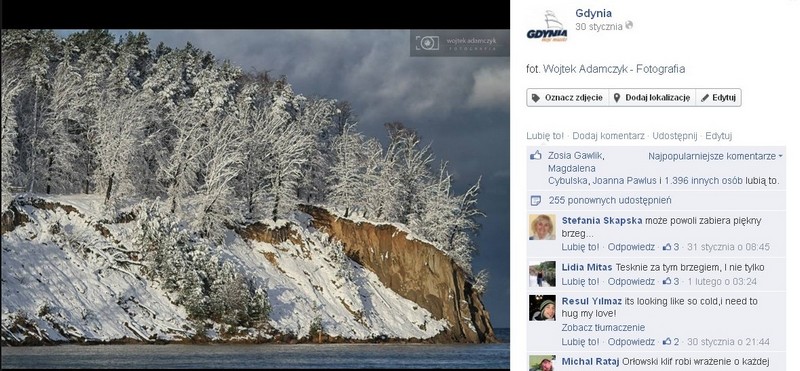 Gdyński profil na Facebooku - jeden z najpopularniejszych postów