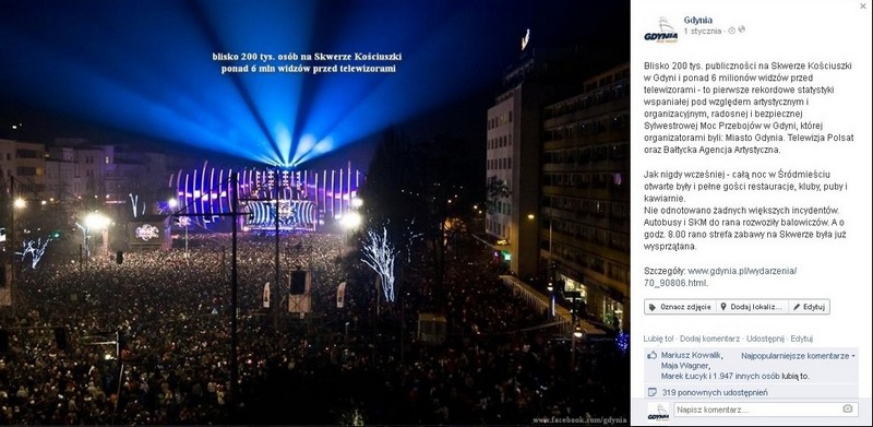 Gdyński profil na Facebooku - jeden z najpopularniejszych postów