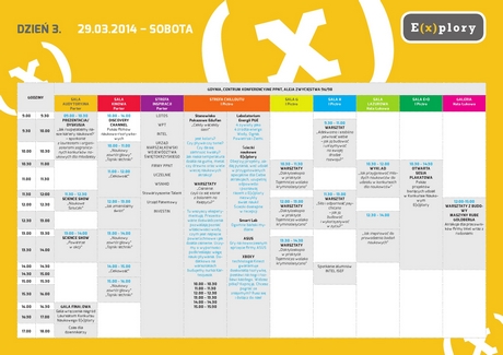 Program Międzynarodowego Festiwalu Naukowego E(x)plory - sobota