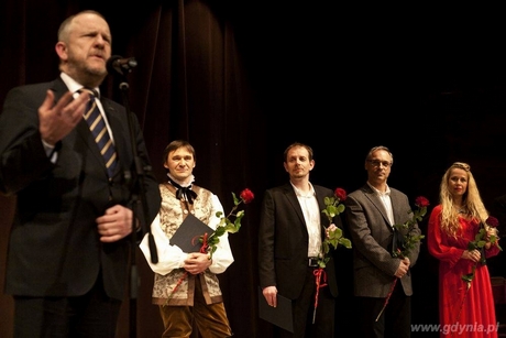 Prezydent Marek Stępa, Grzegorz Wolf, Rafał Kowal, Mariusz Żarnecki, Karolina Trębacz, fot. Kamil Gozdan