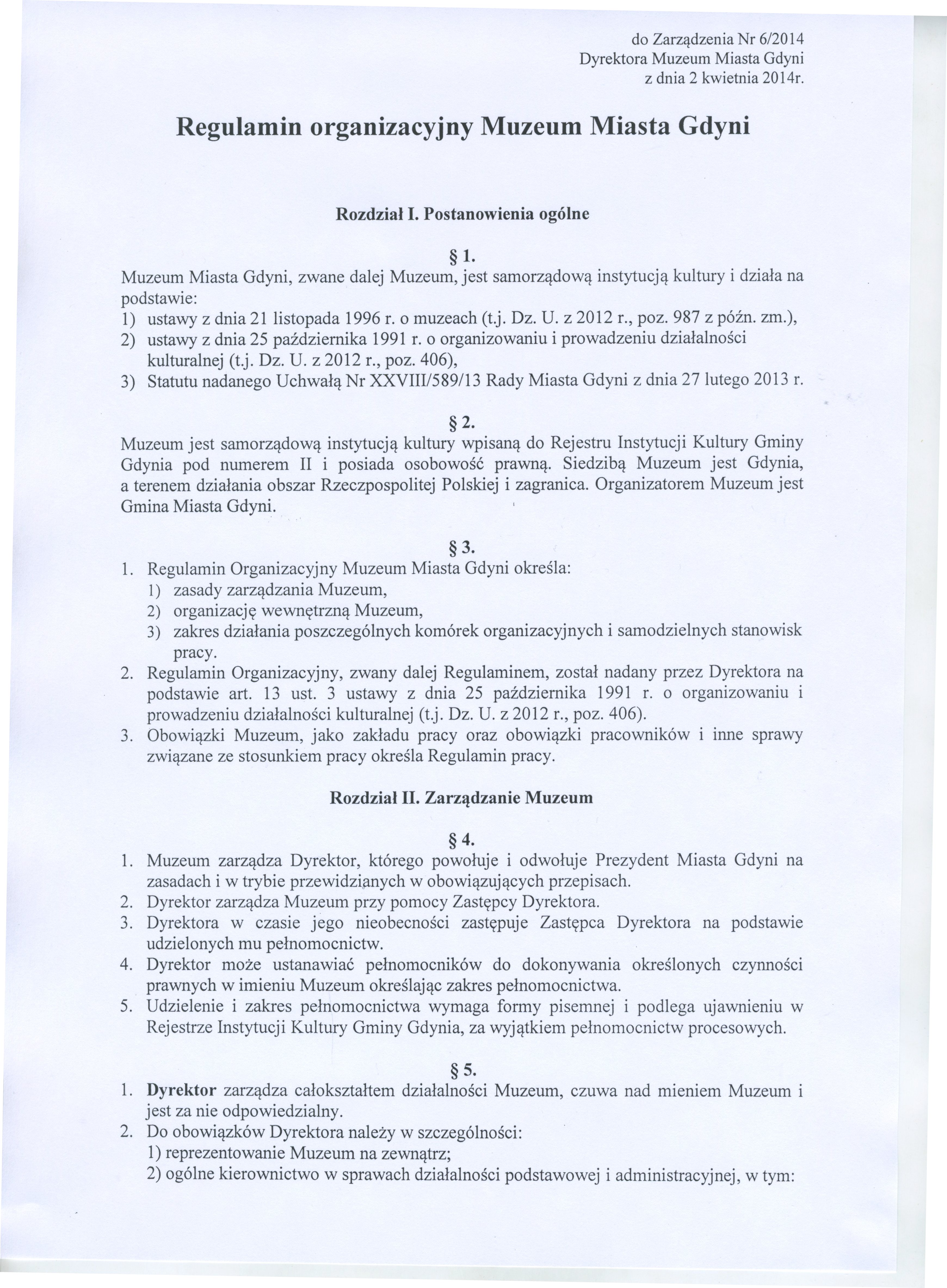 Zarządzenie Nr 62014-2
