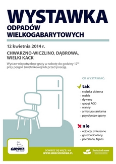 Ostatnia wystawka odpadów wielkogabarytowych tej wiosny