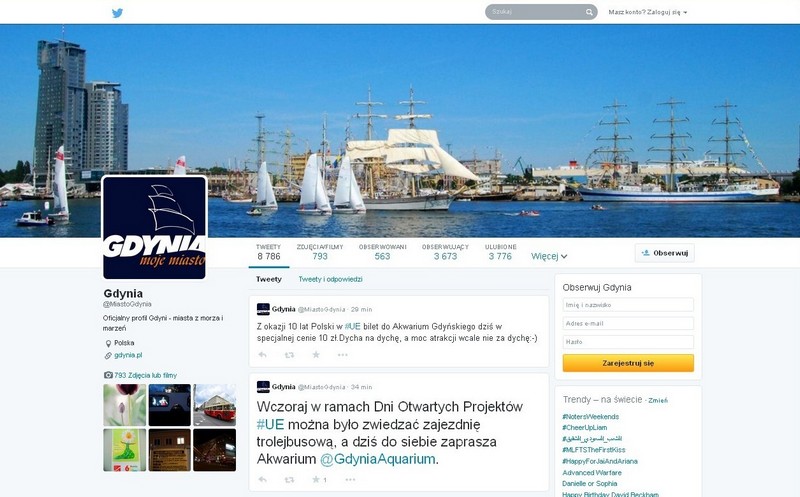 Gdyński Twitter (zrzut ekranowy)