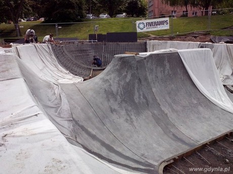 Budowa gdyńskiego skateparku, fot. Fundacja Skatepark Gdynia