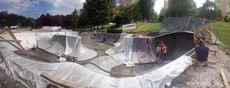 Budowa gdyńskiego skateparku, fot. Fundacja Skatepark Gdynia
