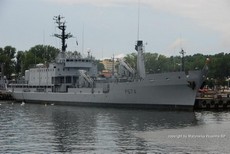 „D'Entrecasteaux w gdyńskim porcie podczas wizyty w 2008 roku, fot. Marynarka Wojenna RP