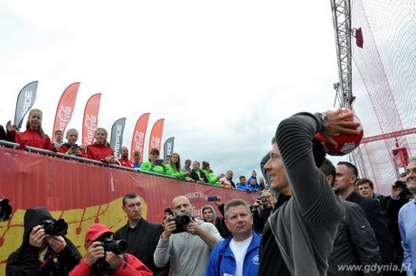 Robert Lewandowski w Gdyni na finale turnieju piłkarskiego Coca-Cola Cup / fot. Dorota Nelke
