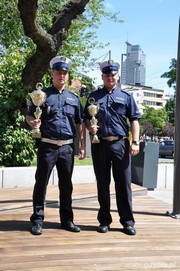 Gdyńscy policjanci, laureaci eliminacji wojewódzkich, fot. Krzysztof Romański