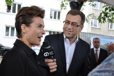 Danuta Stenka na uroczystości wmurowania kamienia węgielnego pod budowę Gdyńskiego Centrum Filmowego / fot. Dorota Nelke