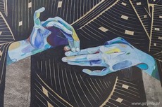 Mural autorstwa Basik na budynku przy ul. Dworcowej 11, fot. Alka Murat