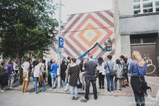 Mural autorstwa SC Szyman na budynku przy ul. Mściwoja 9, fot. Alka Murat