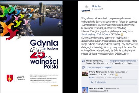 Jeden z najpopularniejszych postów z ostatnich tygodni na Gdyńskim profilu na Facebooku