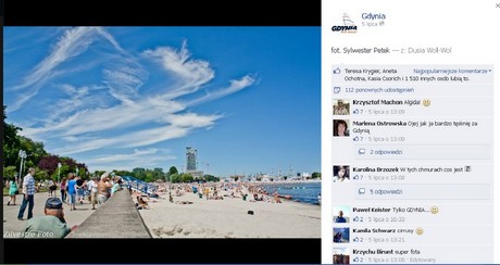 Jeden z najpopularniejszych postów z ostatnich tygodni na Gdyńskim profilu na Facebooku