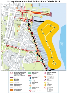 Szczegółowa mapa Red Bull Air Race Gdynia 2014
