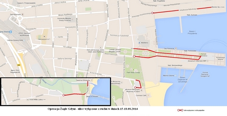 Ulice wyłączone z ruchu podczas Operacji Żagle Gdyni w dniach 15-18.08.2014