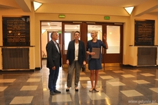 Prezydent Gdyni Wojciech Szczurek, Minister Kultury i Dziedzictwa Narodowego Małgorzata Omilanowska i dyrektor Muzeum Emigracji Karolina Grabowicz-Matyjas, fot. Dorota Nelke