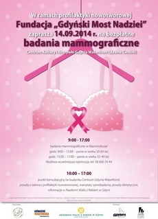 Fundacja Gdyński Most Nadziei zaprasza na badania mammograficzne