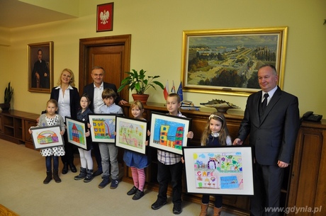 Uczniowie Zespołu Szkół nr 14 z wizytą u prezydenta Gdyni, fot. Michał Kowalski