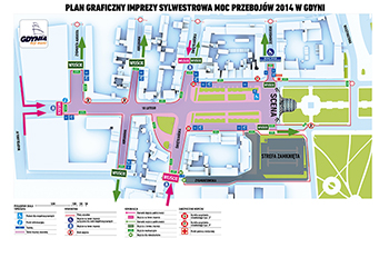 Plan graficzny imprezy Sylwestrowa Moc Przebojów z Polsatem