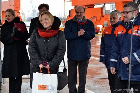 Dorota Nelke laureatka konkursu na imiona dla nowych suwnic, fot. Michał Puszczewicz