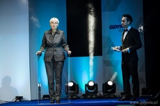 Joanna Zielińska Pełnomocnik Prezydenta Miasta Gdyni ds. Kultury Fizycznej i Sportu oraz prowadzący galę Radosław Brzózka, fot. Karol Stańczak