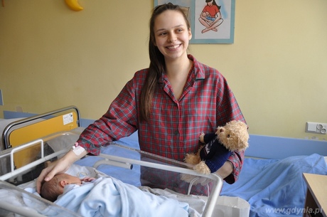 Szczęśliwa Mama z Dorianem urodzonym 10 lutego, fot. Dorota Nelke