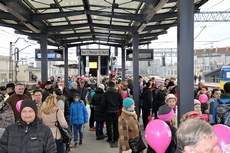 Powitanie Expressu InterCity Premium Radiowa Trójka z gwiazdami stacji radiowej, fot. Sebastian Drausal