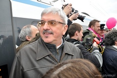Powitanie Expressu InterCity Premium Radiowa Trójka z gwiazdami stacji radiowej, fot. Sebastian Drausal