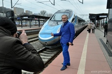 Powitanie Expressu InterCity Premium Radiowa Trójka z gwiazdami stacji radiowej, fot. Sebastian Drausal