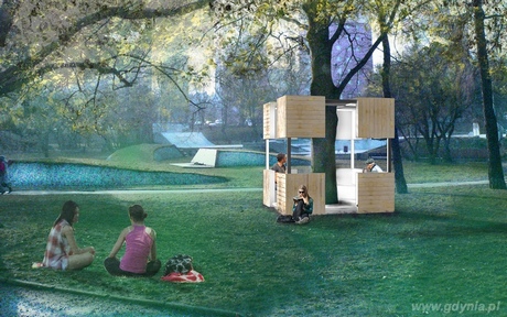 Wizualizacja instalacji naturalniena Gdynia Playground 2015