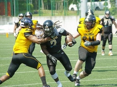 Drugi półfinał Topligii na stadionie Narodowym Rugby Seahawks Gdynia - Primacol Lowlanders Białystok, fot. Jacek Stańczak