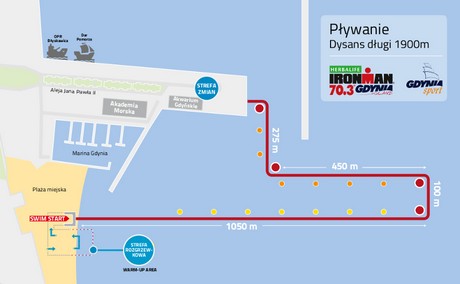Pływanie dystans długi 1900 m Herbalife Ironman Gdynia 70.3