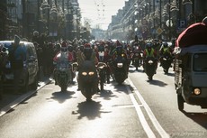 Wielka parada Mikołajów na motocyklach, fot. Karol Stańczak