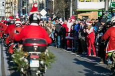 Wielka parada Mikołajów na motocyklach, fot. Karol Stańczak