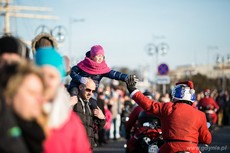 Wielka parada Mikołajów na motocyklach, fot. Karol Stańczak