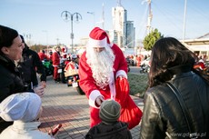 Wielka parada Mikołajów na motocyklach, fot. Karol Stańczak