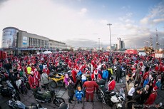 Wielka parada Mikołajów na motocyklach, fot. Karol Stańczak