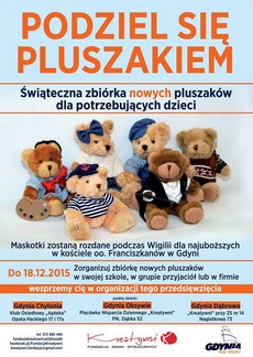 „Podziel się pluszakiem - zbiórka nowych maskotek
