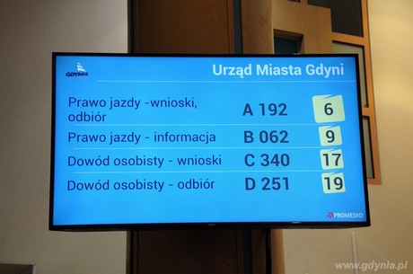Nowy ekran multimedialny w Sali Obsługi Mieszkańców, fot. Michał Kowalski