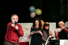 Licytacja w Teatrze miejskim, poprowadzona przez prezydenta Wojciecha Szczurka, fot. Karol Stańczak