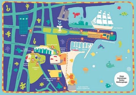 Mapa Gdyńskiego Szlaku Edukacyjnego