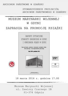 Okładka książki Jarosława Drozda i Krzysztofa Chalimoniuka „Raporty Sytuacyjne starosty grodzkiego w Gdyni i komisarza rządu w Gdyni