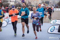 Biegacze na mecie PZU Gdynia Półmaraton, fot. gdyniasport.pl